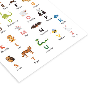 Plagát Prvé slová - Zvieratková abeceda