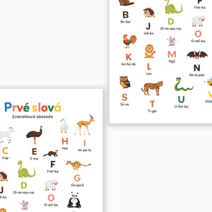 Plagát Prvé slová - Zvieratková abeceda