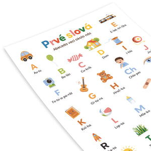 Plagát Prvé slová - Abeceda vecí okolo nás