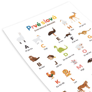 Plagát Prvé slová - Zvieratková abeceda