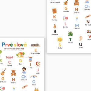 Plagát Prvé slová - Abeceda vecí okolo nás