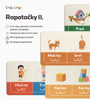 Rapotačky II. - Prvé vety, jednotné a množné číslo, opozitá a predložky